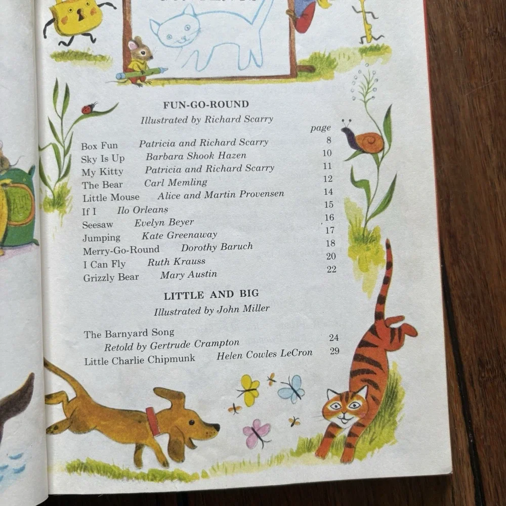 Vintage‎ 1960 Merry-Go-Round Children's Book Illustrated Hardcover